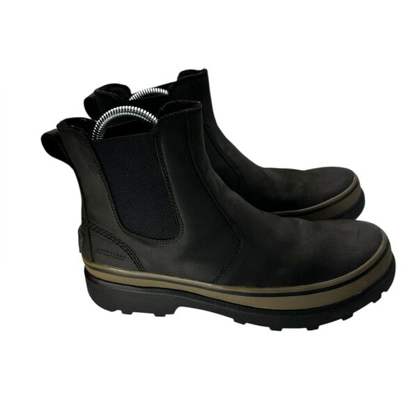 Men’s Sorel Caribou Chelsea Waterproof Black Boots Size 9 Slip-On Rugged Sole main image 7